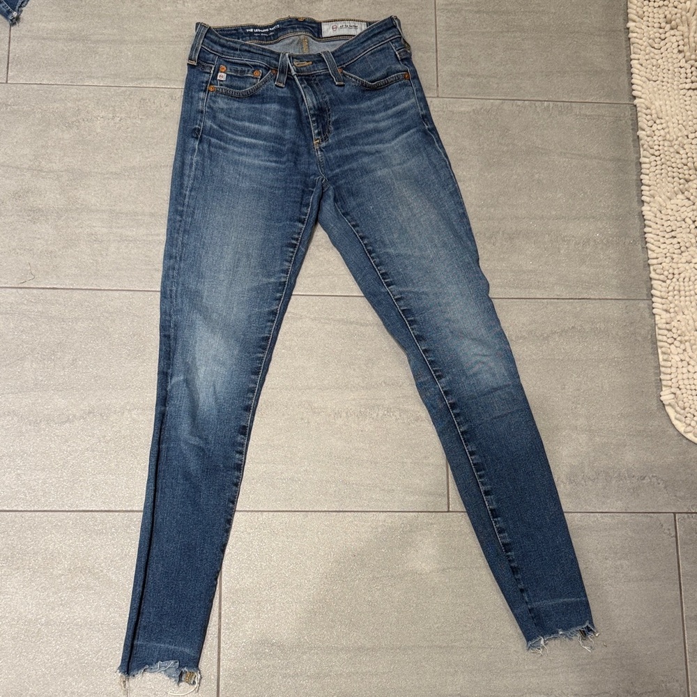 AG Skinny Women's Jeans in Medium Blue size 24 the legging ankle